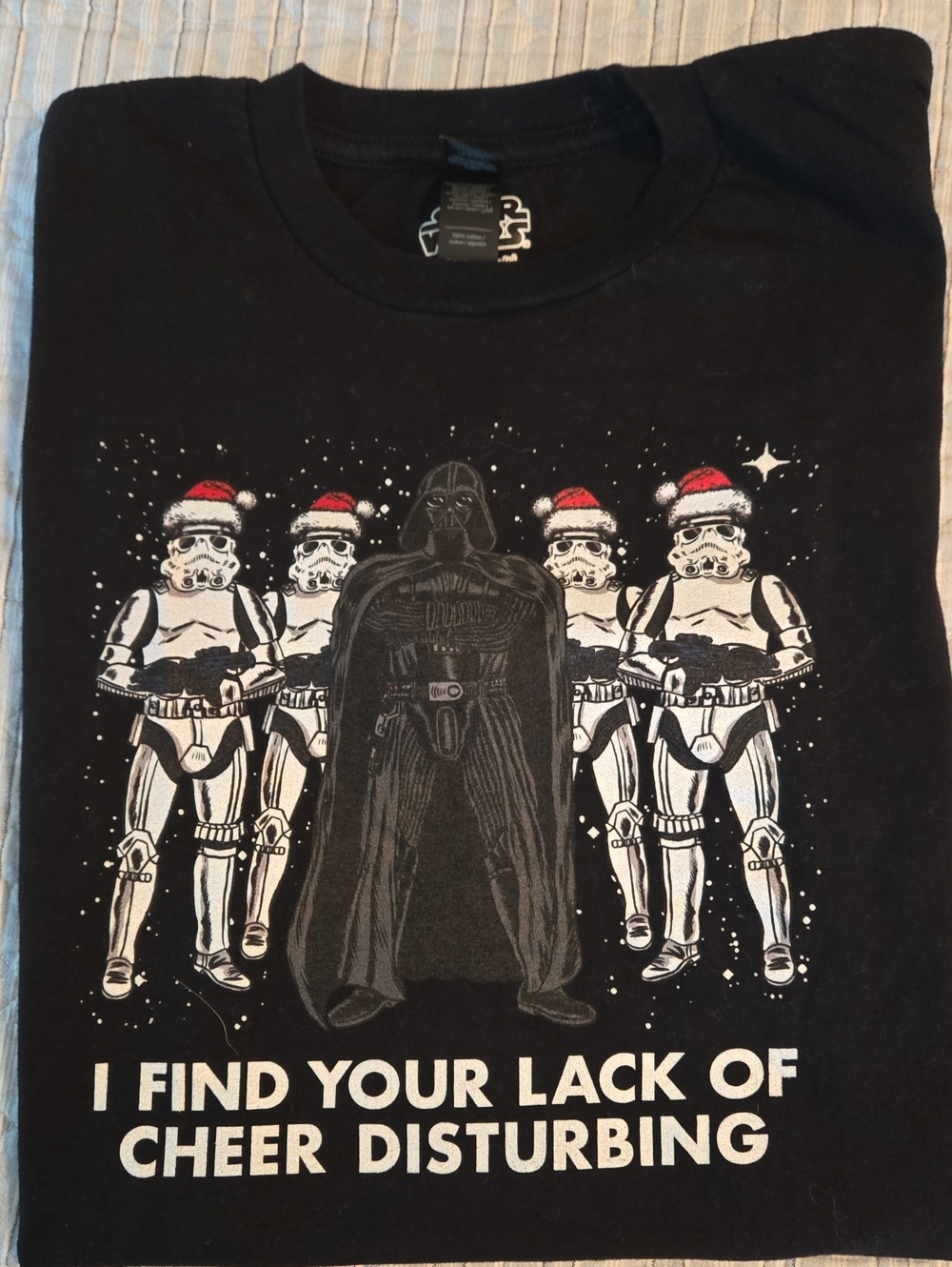 Gildan Black Kids Star Wars Holiday Graphic Tee - Darth Vader & Stormtroopers